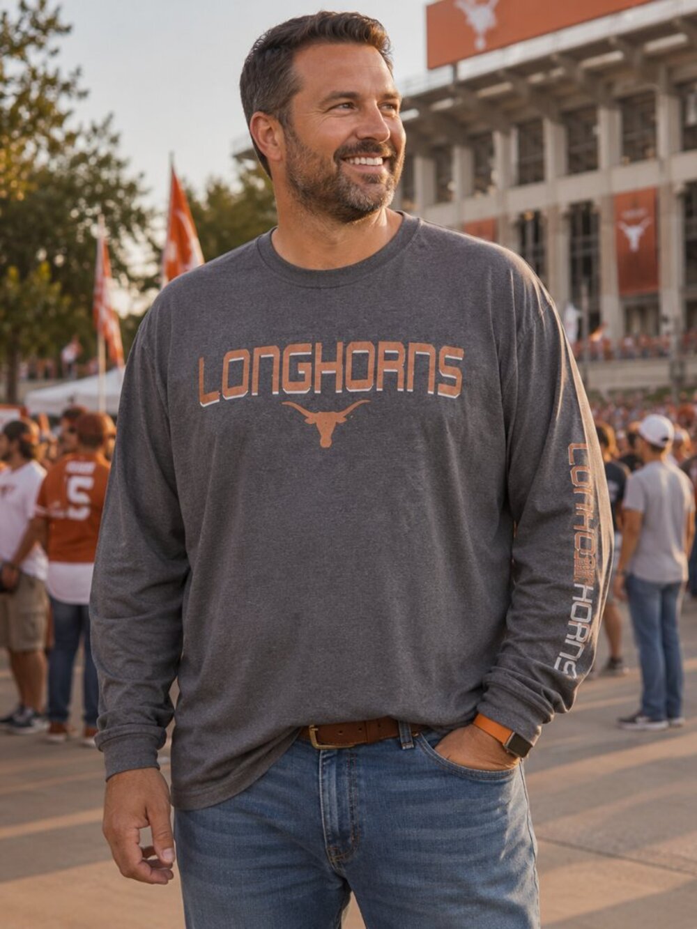 Texas Longhorns Long Sleeve Tee | Big & Tall 2XLT | Game Day Shirt